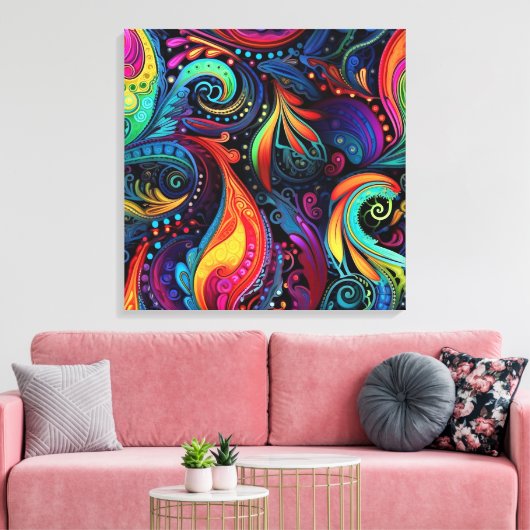 Moderne Kunst op Gespannen Canvas Print (Insitu (Woonkamer))