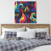 Moderne Kunst op Gespannen Canvas Print (Insitu (Slaapkamer))