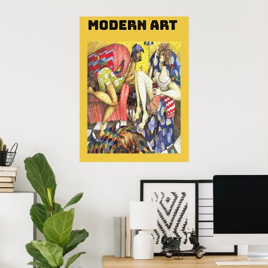 Moderne kunst poster (Thuiskantoor)