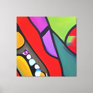 Moderne kunst representatief voor onze maatschappi canvas afdruk