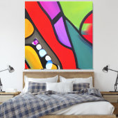 Moderne kunst representatief voor onze maatschappi canvas afdruk (Insitu (Slaapkamer))