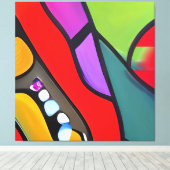 Moderne kunst representatief voor onze maatschappi canvas afdruk (Insitu (Houten vloer))
