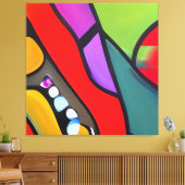Moderne kunst representatief voor onze maatschappi canvas afdruk (Insitu (Woonkamer))