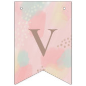 Moderne Kunst Roze Pastel Bruiloft Vlaggetjes (Eerste vlag)