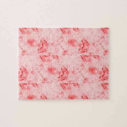 Moderne kunst roze-rode legpuzzel (Horizontaal)