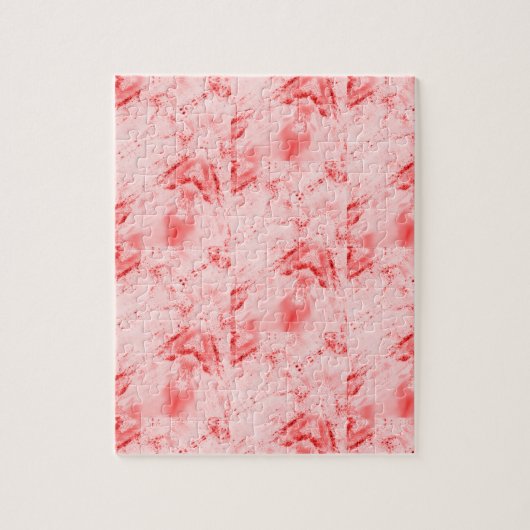 Moderne kunst roze-rode legpuzzel (Verticaal)