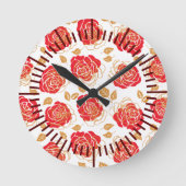 Moderne Kunst Rozen Ronde Klok (Voorkant)