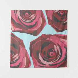 Moderne Kunst Rozen Wandkleed