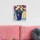 Moderne kunst, schilderkunst, bloemen canvas afdruk (Insitu (Woonkamer))