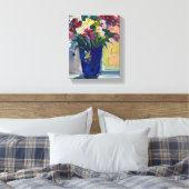 Moderne kunst, schilderkunst, bloemen canvas afdruk (Insitu (Slaapkamer))