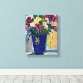 Moderne kunst, schilderkunst, bloemen canvas afdruk (Insitu (Houten vloer))