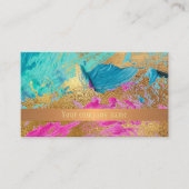 Moderne kunst slagen koper goud bedrijfsnaam visitekaartje (Voorkant)