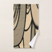 Moderne kunst smeltende bruine tinten bad handdoek (Handdoek)