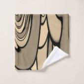 Moderne kunst smeltende bruine tinten bad handdoek (Wasdoekje)