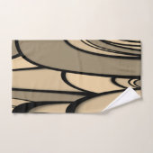 Moderne kunst smeltende bruine tinten bad handdoek (Handdoek)