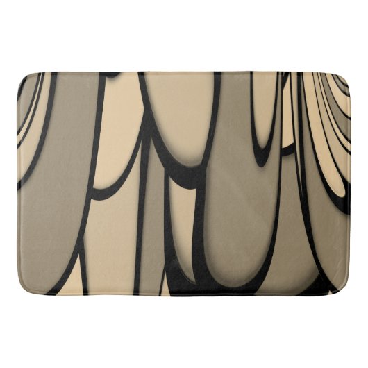 Moderne kunst smeltende bruine tinten badmat (Voorkant)