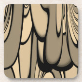 Moderne kunst smeltende bruine tinten bier onderzetter (Voorkant)