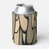 Moderne kunst smeltende bruine tinten blikjeskoeler (Blikje Voorkant)