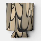 Moderne kunst smeltende bruine tinten blikjeskoeler (Voorkant)