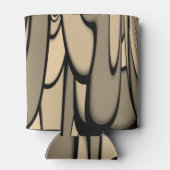 Moderne kunst smeltende bruine tinten blikjeskoeler (Achterkant)