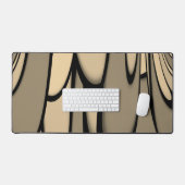 Moderne kunst smeltende bruine tinten bureaumat (Keyboard & Muis)