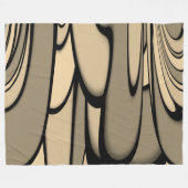 Moderne kunst smeltende bruine tinten fleece deken (Voorkant (Horizontaal))