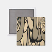 Moderne kunst smeltende bruine tinten magneet (Voorkant / Achterkant)