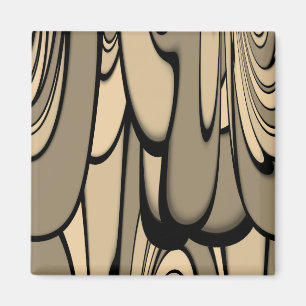 Moderne kunst smeltende bruine tinten magneet