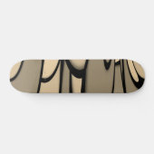 Moderne kunst smeltende bruine tinten persoonlijk skateboard (Horizontaal)