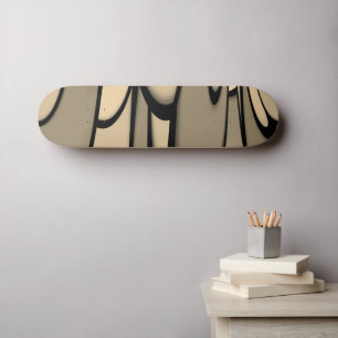 Moderne kunst smeltende bruine tinten persoonlijk skateboard