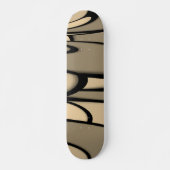 Moderne kunst smeltende bruine tinten persoonlijk skateboard (Voorkant)