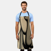 Moderne kunst smeltende bruine tinten schort (Gedragen)
