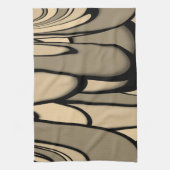 Moderne kunst smeltende bruine tinten theedoek (Verticaal)