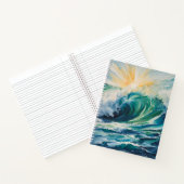 Moderne kunst Sun Ocean Wave Crescendo Notitieboek (Binnen)