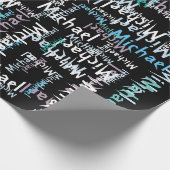 Moderne kunst toevoegen naam cadeaupapier (Hoek)