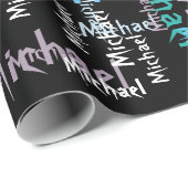 Moderne kunst toevoegen naam cadeaupapier (Rol Hoek)