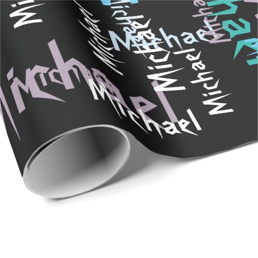 Moderne kunst toevoegen naam cadeaupapier (Rol Hoek)