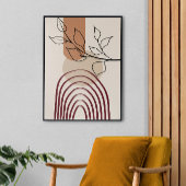 Moderne kunst uit de middelbare eeuw, grote afwerk canvas afdruk