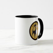 Moderne kunst uit de middeleeuwen met katten mok (Voorkant rechts)