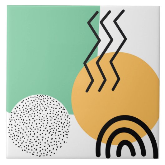 Moderne kunst uit de middeleeuwen  tegeltje (Voorkant)