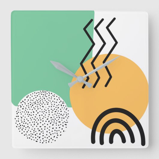 Moderne kunst uit de middeleeuwen vierkante klok (Voorkant)