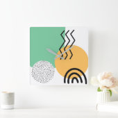 Moderne kunst uit de middeleeuwen vierkante klok (Huis)