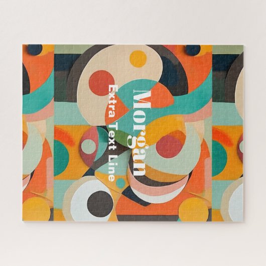 Moderne kunst uit het midden van de eeuw, naam & t legpuzzel (Horizontaal)