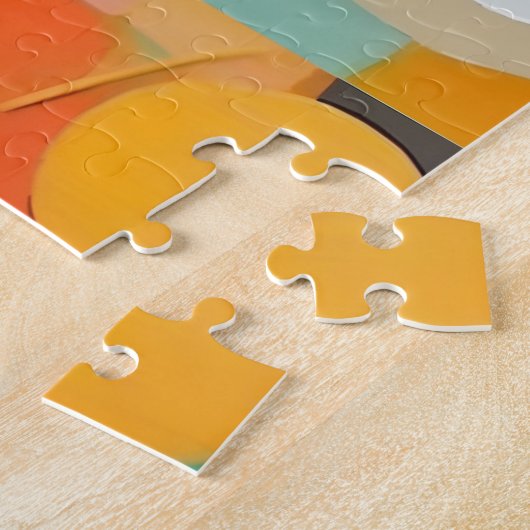 Moderne kunst uit het midden van de eeuw, naam & t legpuzzel (Zijkant)