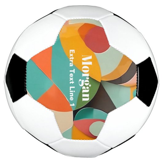 Moderne kunst uit het midden van de eeuw, naam & t voetbal (Gedraaid)