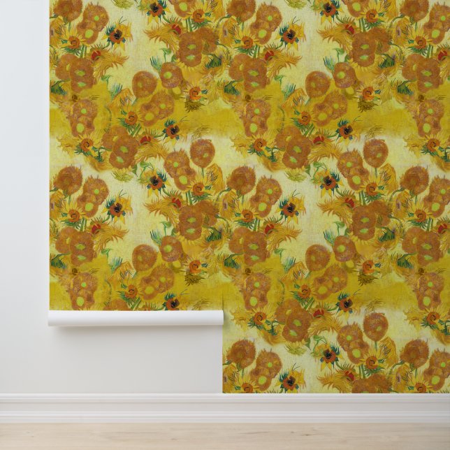 Moderne Kunst Van Gogh's Zonnebloemen Behang (Applicatie)