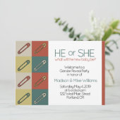 Moderne Kunst Veiligheid/Luierpen Geslachtsneutraa Kaart (Staand voorkant)