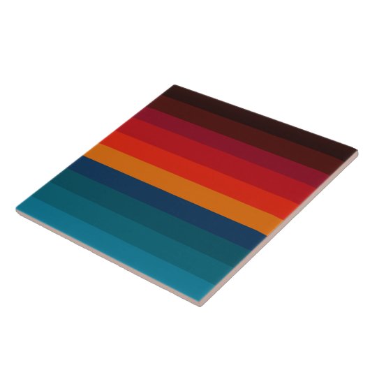 Moderne kunst verloopstrepen tegeltje (Zijkant)