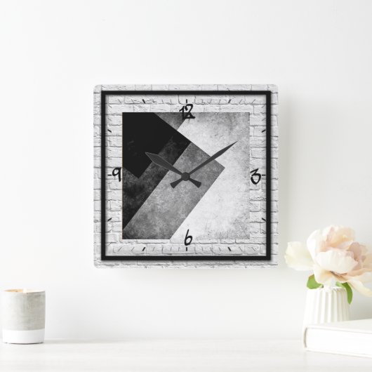 Moderne kunst vierkante klok (Huis)
