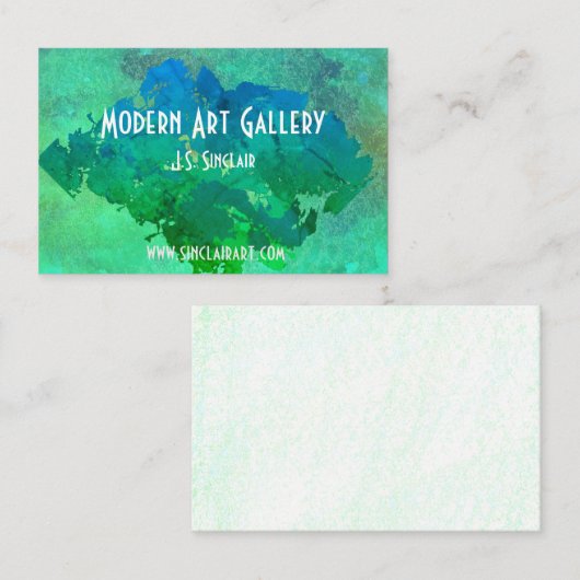 Moderne kunst visitekaartje (Voorkant / Achterkant)